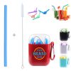Square Case Silicone Straw