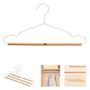 Simple Iron Wooden Clothes Hanger