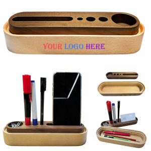Multifunctional Wooden Desk Organizer